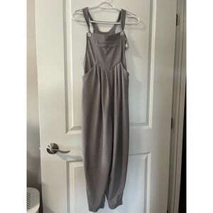 HALARA XS Women's Jogger Jumpsuit Grey Gray Boho Cottagecore Overall